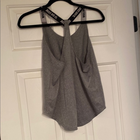 Nike Women's Gray Racerback Tank Top - Picture 2 of 3